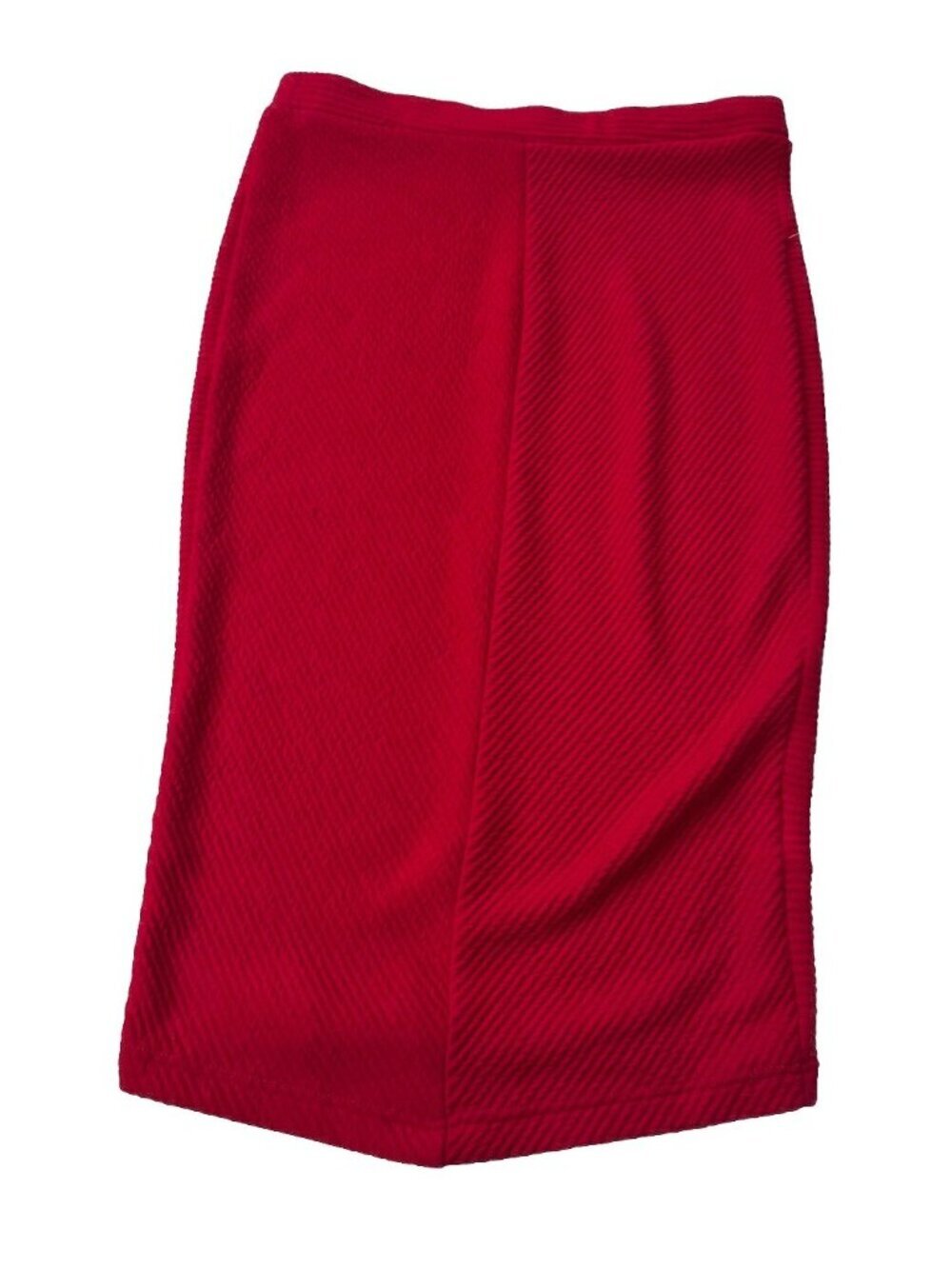 Lush Women’s Red Knit Ribbed Mini Skirt Size S NWT Stretchy Pull-On Waist - Picture 2 of 10